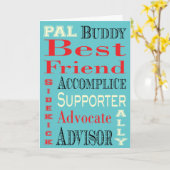 Best Friend Subway Art Kaart (Gele Bloem)