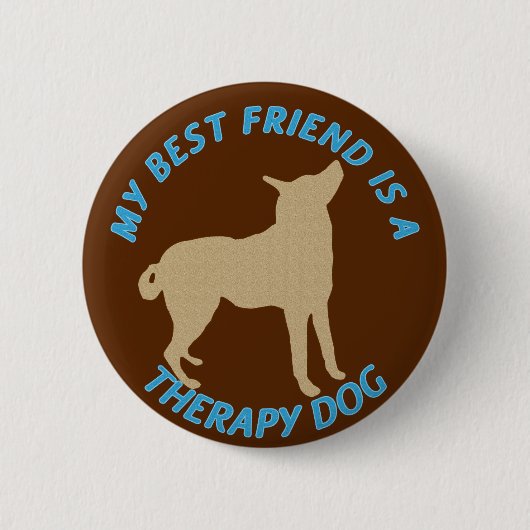 Best Friend Therapy Dog Ronde Button 5,7 Cm (Voorkant)