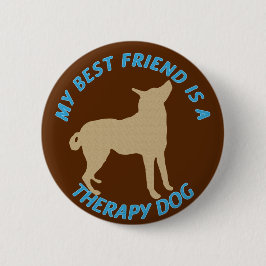 Best Friend Therapy Dog Ronde Button 5,7 Cm