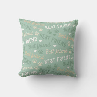 Best Friend Typography Pattern Kussen