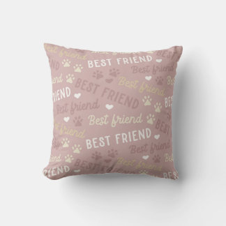 Best Friend Typography Pattern Kussen