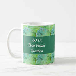 Best Friend Vacation Artistic Green Girls Trip Koffiemok