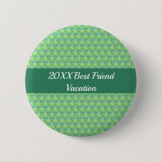 Best Friend Vacation Artistic Green Girls Trip Ronde Button 5,7 Cm (Voorkant)