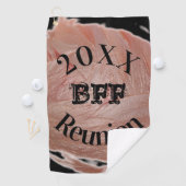 Best Friend Yarly Golf Reunion Girly Pastel Pink Golfhanddoek (Insitu)