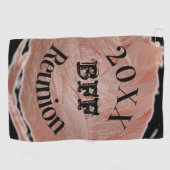 Best Friend Yarly Golf Reunion Girly Pastel Pink Golfhanddoek (Horizontaal)