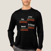 Best Friend Yes No Tri-Blend Shirt (Voorkant volledig)
