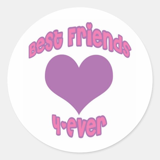 Best Friends 4 ooit Ronde Sticker (Voorkant)