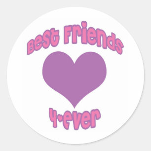 Best Friends 4 ooit Ronde Sticker