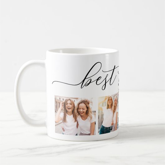 Best Friends 4 Photo Collage Coffee Mok (Links)