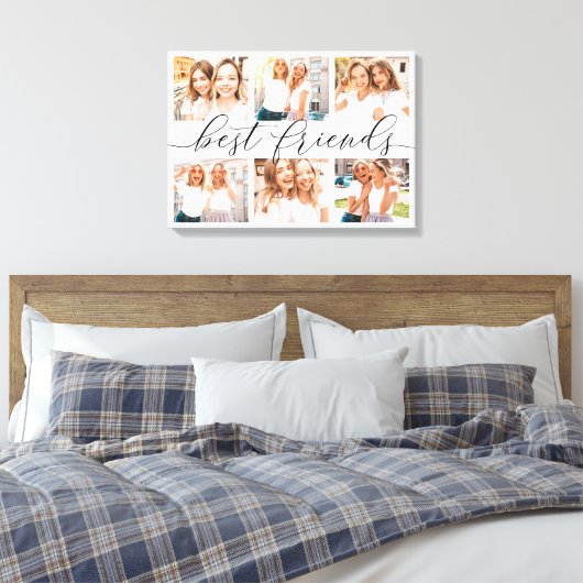 Best Friends 6 Photo Collage Canvas Afdruk (Insitu (Slaapkamer))