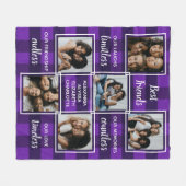 Best Friends 6 Photo Collage Unieke Paarse Play Fleece Deken (Voorkant (Horizontaal))