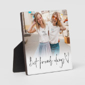 Best Friends Altijd script heart foto Plaque Fotoplaat (Voorkant)