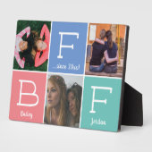 Best Friends Besties 3-foto Collage Pastels Fotoplaat (Zijkant)