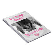 Best Friends Besties BFF toevoegen Fotonamen Stemp Notitieboek (Rechterzijde)