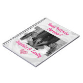 Best Friends Besties BFF toevoegen Fotonamen Stemp Notitieboek (Linkerzijde)