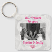 Best Friends Besties BFF toevoegen Fotonamen Stemp Sleutelhanger (Voorkant)