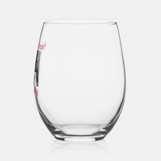 Best Friends Besties BFF toevoegen Fotonamen Stemp Wijnglas Zonder Voet (Links)