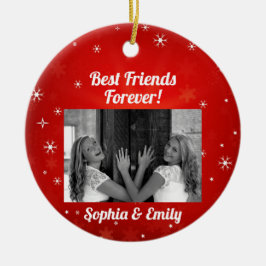 Best Friends Besties BFF toevoegen Photo Names Cut Keramisch Ornament