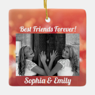 Best Friends Besties BFF toevoegen Photo Names Cut Keramisch Ornament