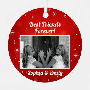 Best Friends Besties BFF toevoegen Photo Names Cut Metalen Ornament