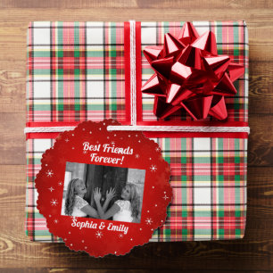 Best Friends Besties BFF toevoegen Photo Names Cut Ornament Kaart