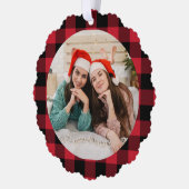 Best Friends Besties Christmas Photo Keepsake Ornament Kaart (Links)