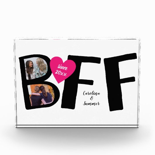 Best Friends Besties Cute Black Pink 2-foto van BF Fotoblokken (Voorkant)
