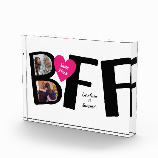 Best Friends Besties Cute Black Pink 2-foto van BF Fotoblokken (Rechts)
