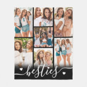 Best Friends Besties Photo Collage Fleece Deken (Voorkant)