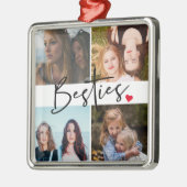 Best Friends Besties Photo Collage Metalen Ornament (Links)