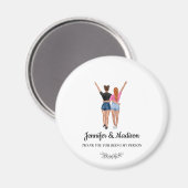 Best Friends BFF Besties Friendship Custom Name Magneet (Voorkant / Achterkant)