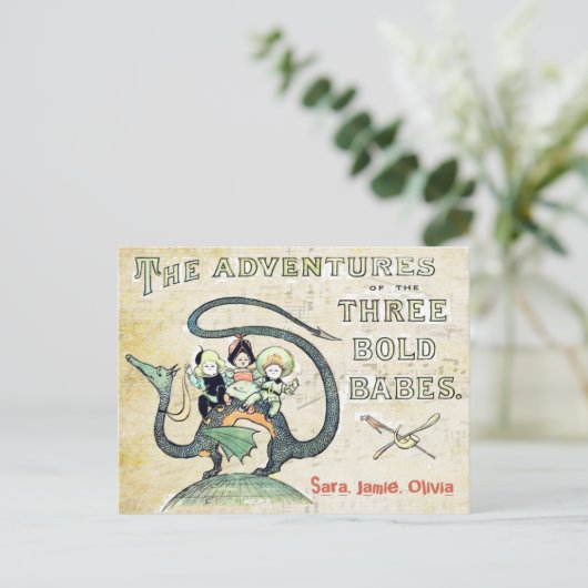 Best Friends BFF Dragon 3 Bold Babes Briefkaart (Staand voorkant)