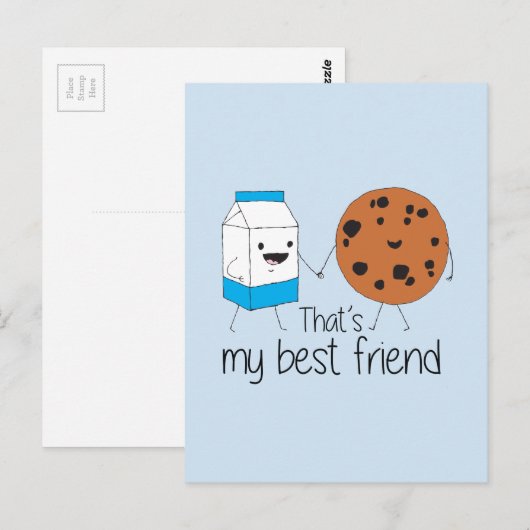 Best Friends BFF Friendship Art Briefkaart (Voorkant / Achterkant)