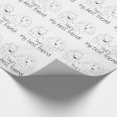 Best Friends BFF Friendship Art Cadeaupapier (Hoek)