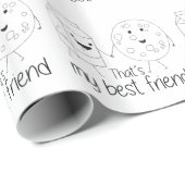 Best Friends BFF Friendship Art Cadeaupapier (Rol Hoek)