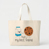 Best Friends BFF Friendship Art Grote Tote Bag (Voorkant)