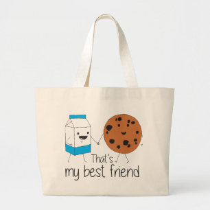 Best Friends BFF Friendship Art Grote Tote Bag