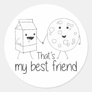 Best Friends BFF Friendship Art Ronde Sticker