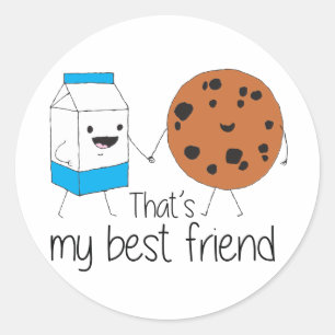 Best Friends BFF Friendship Art Ronde Sticker