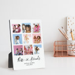 Best Friends BFF Photo Grid Collage Heart Script Fotoplaat<br><div class="desc">De eigenschap van het ontwerp 9 fotocollage,  snijdt BFF fotogrens uit. Slabserif en kalligrafie script typografie.</div>
