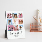 Best Friends BFF Photo Grid Collage Heart Script Fotoplaat