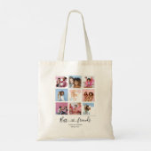 Best Friends BFF Photo Grid Collage Heart Script Tote Bag (Achterkant)