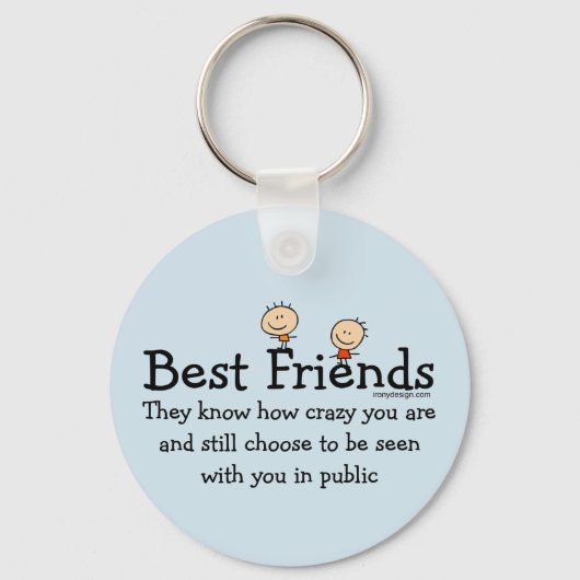 Best Friends Blue Sleutelhanger (Voorkant)