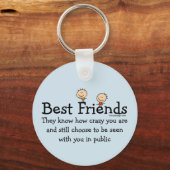 Best Friends Blue Sleutelhanger (Voorkant)