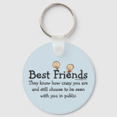 Best Friends Blue Sleutelhanger (Achterkant)