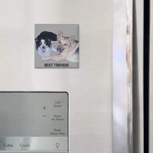 Best Friends Border Collie & German Shepherd Magneet (Insitu (Koelkast))
