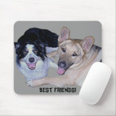 Best Friends Border Collie & German Shepherd Muismat (Met muis)
