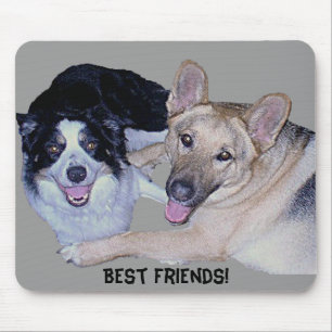Best Friends Border Collie & German Shepherd Muismat