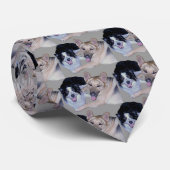 Best Friends Border Collie & German Shepherd Stropdas (Opgerold)