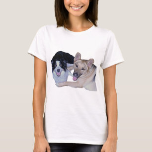 Best Friends Border Collie & German Shepherd T-shirt